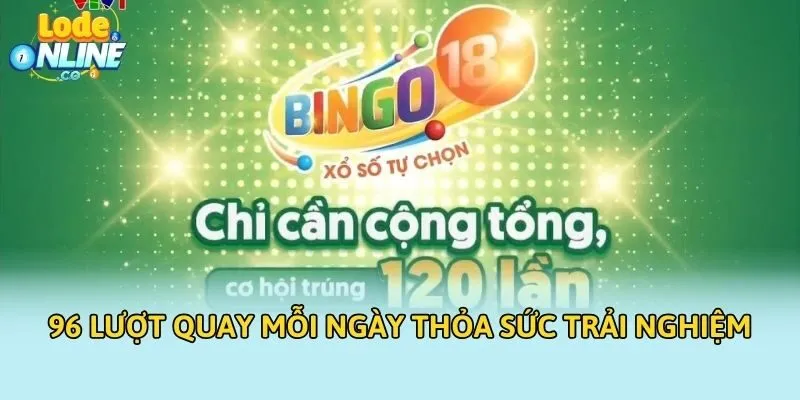 96 lượt quay mỗi ngày thỏa sức trải nghiệm