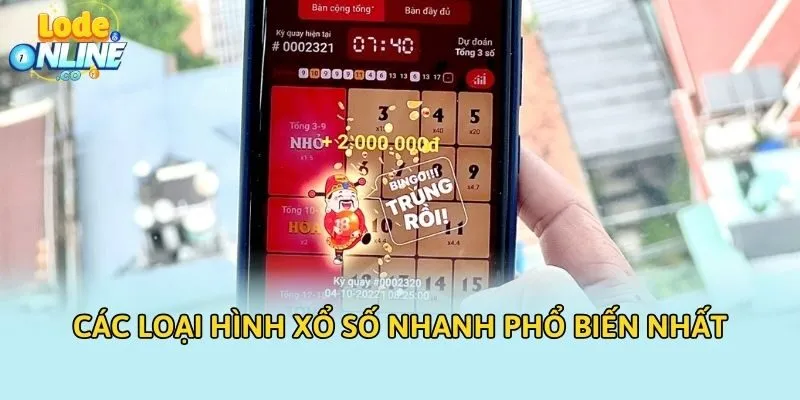 Các loại hình xổ số nhanh phổ biến nhất