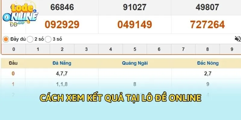 Cách xem kết quả tại Lô Đề Online