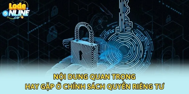Nội dung quan trọng hay gặp ở chính sách quyền riêng tư